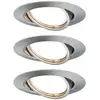 Image de Paulmann 93420 Base Spot encastrable jeu de 3 LED GU10 15 W acier inoxydable (brossé)
