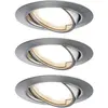 Image de Paulmann 93421 Spot encastré LED Base rond incl. 3x5W projecteurs encastrés Acier brossé spot métal lampe encastrée 3000 K