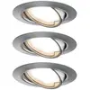 Image de Paulmann 93421 Base Spot encastrable jeu de 3 LED LED 15 W fer (brossé)