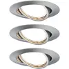 Image de Paulmann 93425 Spot encastré LED Base rond incl. 3x5W gradable projecteurs encastrés Acier brossé spot métal lampe encastrée 3000 K