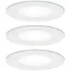 Image de Paulmann Spot encastrable pour salle de bains jeu de 3 19.5 W blanc mat