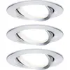Image de Paulmann 93451 Nova Spot encastrable jeu de 3 LED LED 18 W Aluminium (tourné)