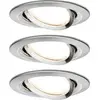 Image de Paulmann 93483 Nova Spot encastrable jeu de 3 LED LED 6 W fer (brossé)