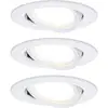 Image de Paulmann 93485 Nova Spot encastrable jeu de 3 LED LED 18 W blanc mat