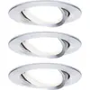 Image de Paulmann 93487 Nova Spot encastrable jeu de 3 LED LED 18 W Aluminium (tourné)