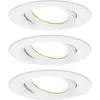 Image de Paulmann Spot encastrable pour salle de bains jeu de 3 18 W blanc mat