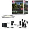 Image de Paulmann 93697 Outdoor Plug&Shine Kit de base Floor Mini extérieur, IP65, 3000K, 3x2,5W, 24V, 55mm Argent