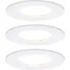 Image de Paulmann Spot LED encastrable pour salle de bains jeu de 3 18 W blanc mat