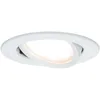 Image de Paulmann 93876 Kit encastrés Premium Coin Slim, dimmable, rond, orientable, LED 1x6,8W, 2700K, 230V, 51 mm, Blanc mat/Alu