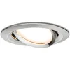 Image de Paulmann 93877 Kit encastrés Premium Coin Slim, dimmable, rond, orientable, LED 1x6,8W, 2700K, 230V, 51mm, Acier brossé/Alu