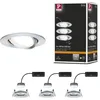 Image de Paulmann 93903 Kit encastrés Premium Coin Slim, dimmable, rond, orientable, LED 3x6,8W, 2700K, 230V, 51 mm, Alu tourné/Al