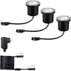 Image de Paulmann Boden Einbauleuchten Starterset RGBW 94275 Système déclairage Plug&Shine ZigBee LED 3.6 W blanc chaud argent