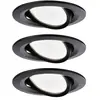 Image de Paulmann 94471 Luminaire à LED encastrable jeu de 3 LED 18 W noir (mat)