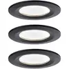 Image de Paulmann 94473 Luminaire à LED encastrable jeu de 3 LED LED intégrée 18 W noir (mat)