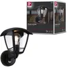 Image de Paulmann 94647 lumin. extérieur applique Classic Curved détecteur mouvement IP44 carré max. 12W Noir lumin. extérieur plastique Lumin. jardin E27