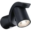 Image de Paulmann 94830 Applique d'extérieur LED Cuff détecteur de mouvement IP44 76x217 mm 3000K 10W 700lm 230V 70° anthracite aluminium luminaire d'extérieur