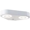 Image de Paulmann 94868 Applique d'extérieur LED Silma détecteur de mouvement émission lumineuse double IP44 280x176 mm 3000K 2x5,5 / 2x0,7W 2x600lm 230V Blanc