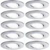 Image de Paulmann Spot LED encastrable pour salle de bains jeu de 10 60 W chrome (mat)