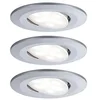 Image de Paulmann 99933 spots enc. LED Calla rond kit de 3 incl. 3x6,5W IP65 gradable projecteurs enc. Chrome mat éclair. d'armoire plastique. lampe enc. 4000K
