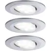 Image de Paulmann Calla Spot LED encastrable pour salle de bains jeu de 3 19.5 W IP65 chrome (mat)