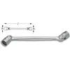 Image de Double clé à douille articulée 8 mm, 9 mm Hazet 645-8X9 Sortie 6 pans intérieurs 179.4 mm