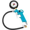 Image de HAZET Gonfleur de pneus 9041-1 I Plage de mesure du manomètre : 0-12 bar, longueur du tuyau : 400 mm, manomètre : 63 mm I Contrôleur de pression des pneus pour voiture, moto et autres