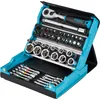 Image de HAZET SmartCase Jeu de clés à douilles 2200SC-2 I Jeu de 50 clés à douilles, entraînement : six pans et carré 6,3 mm (1/4 pouce), coffret à outils mobile Fabriqué en Allemagne'.