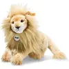 Image de Steiff 064005 Peluche Léo Lion avec Yeux en Plastique pour Enfant garçon et Fille Beige 30 cm