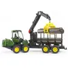 Image de Ko Bruder Chargeur John Deere 1210e Avec Grappin Et 4 Troncs D´arbre
