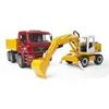Image de bruder 02751 - Man TGA Camion à benne basculante avec pelle Liebherr - 1:16 Véhicule de chantier, chantier, pelle à godet, ouvrier, bworld, engin de chantier, camion, camionnette