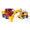 Image de Bruder Camion De Travail Avec Excavatrice Liebherr