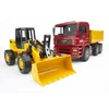 Image de Bruder - 2752 - Véhicule Miniature - Camion Benne MAN avec Chargeur articulé FR130
