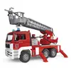 Image de bruder - 02771 - Camion de pompier MAN rouge avec échelle, pompe a eau et module son et lumière 1 - pack