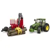 Image de Bruder Jeu De Construction 03154 John Deere 7r 350 With Forestry Trailer And 4 Trunks