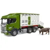 Image de bruder 03548 - Scania Super 560R Camion de transport d'animaux avec 1 bovin - 1:16 Véhicules, Camion, Bétail remorque, Jouets à partir de 4 ans