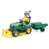 Image de Bruder John Deere Avec Remorque Et Jardinier
