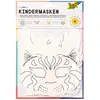 Image de Folia 23209 Lot de 6 masques pour enfants en carton Motifs assortis Blanc À peindre et à décorer soi-même Pour les enfants garçons et les filles Idéal pour les anniversaires d'enfants et les fêtes