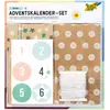 Image de Folia Nature 9396 Calendrier de l'Avent avec 24 Sacs en Papier Alimentaire 10 x 17,5 x 5,5 cm Cordon de 7 m et Autocollants numérotés