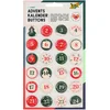 Image de folia 1209   Boutons de Calendrier de l'Avent avec Chiffres à Fixer sur des Sacs en Toile de Jute ou Sacs Cadeaux de 1 à 24 avec épingle, pour numéroter des Cadeaux et des sachets (Lot de 2)