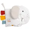 Image de Fehn Livre d'images souple Éléphant - tactile pour bébé en coton issu de l'agriculture biologique, en tissu Jouet à suspendre pour poussette et siège bébé - pour bébés à partir de 0+ mois