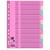 Image de Elba 400011409 Intercalaires Registre de papier cartonné pages blanches, tableau mémo Couverture Pastel, 3 couleurs, avec perforés, 10 onglets, 10 pièces, A4, 225 x 297 mm, 110 g/m²