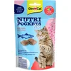Image de Gimcat Nutri Pockets Poisson Saumon - Friandise Croustillante pour Chats avec des Ingrédients Fonctionnels - 1 Sachet (1 X 60 G)