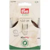 Image de Prym 223994 - Corde en plastique naturel et accessoires - Pivotant à 360° - 120 cm - Corde interchangeable pour aiguilles à tricoter circulaires et crochets tunisiens - Marron