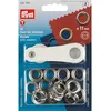 Image de Prym 541370 Anneaux Et Disques, Laiton, Argent, Durchmesser 11 mm