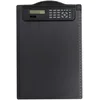 Image de Maul Porte-Bloc avec Calculatrice, Porte-Bloc Din A4, Calculatrice Solaire Intégrée avec Écran à 8 Chiffres, Porte-Bloc Multifonction avec Calculatrice, pour Bureau et Lieu de Travail, Noir