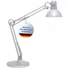 Image de MAUL lampe de bureau MAULstudy en métal | Lampe LED professionnelle | Lampe sur pied flexible pour le bureau et l'atelier | Haute qualité d'éclairage à LED | Lampe bureau avec ampoule | Argenté