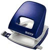 Image de Leitz Perforatrice Sans Effort, Capacité 30 Feuilles, Bleu titan, Métal, Réglette de Guidage avec Repères, Style, 50060069