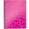 Image de Leitz, Cahier à spirales A5 PP quadrillé, 160 pages 80g/m², Leitz WOW, Rose, 46410023
