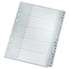 Image de Leitz Intercalaires A5 Touches A-Z, 20 Feuilles, Extra-Large, Gris, Onglets Renforcés en Plastique Résistant avec Table des Matières, 12650000