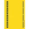 Image de Leitz Étiquettes Imprimables PC pour Classeurs à Levier Couverture Papier, Large, Court, Jaune, 61,5 x 192 mm, Papier, 16852015, Lot de 100 Étiquettes